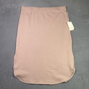 Carve Designs June Skirt Women XL Fawn Pink Organic Cotton French Terry Midi NWT